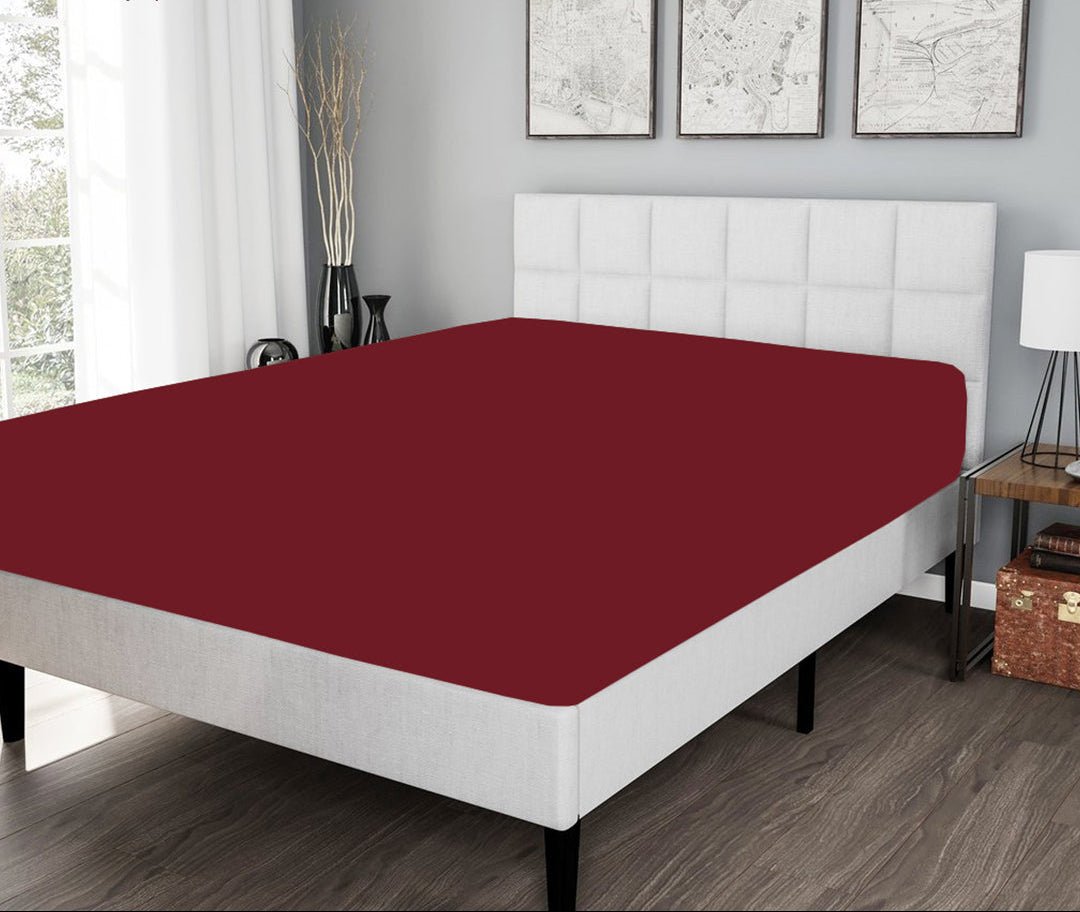 King Waterproof Mattress Cover Mahroon