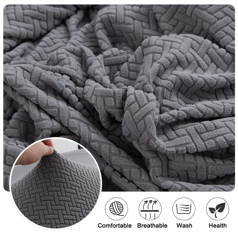 Stripe Jacquard, China Mazed Sofa Cover Grey