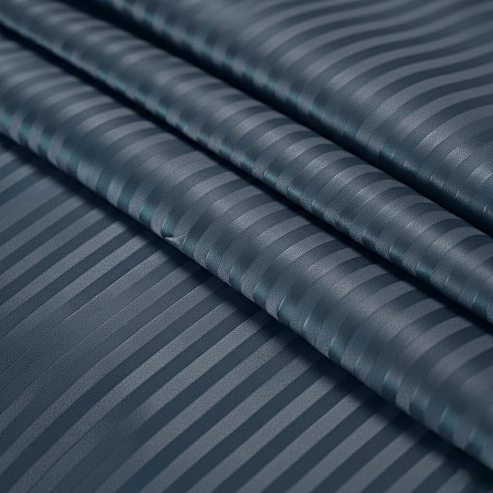 Premium Striped Flat Bedsheet Set Grey - King Size