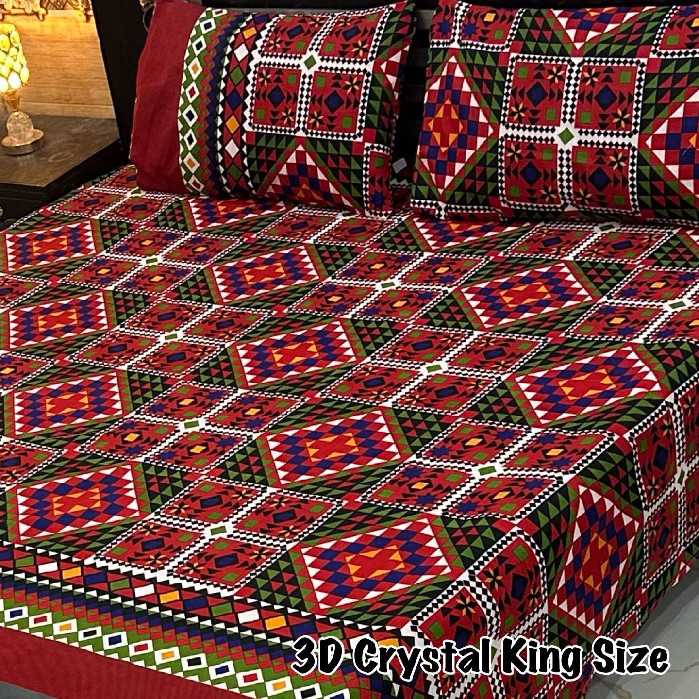 3D-Crystal cotton Bedsheets