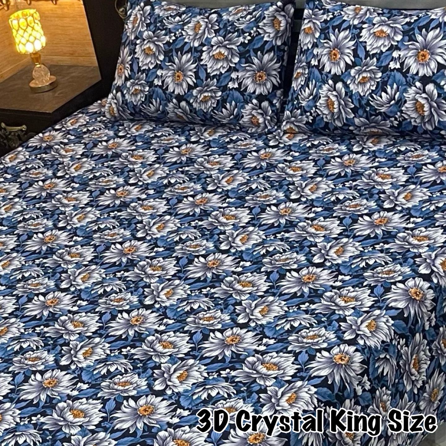 3D-Crystal cotton Bedsheets
