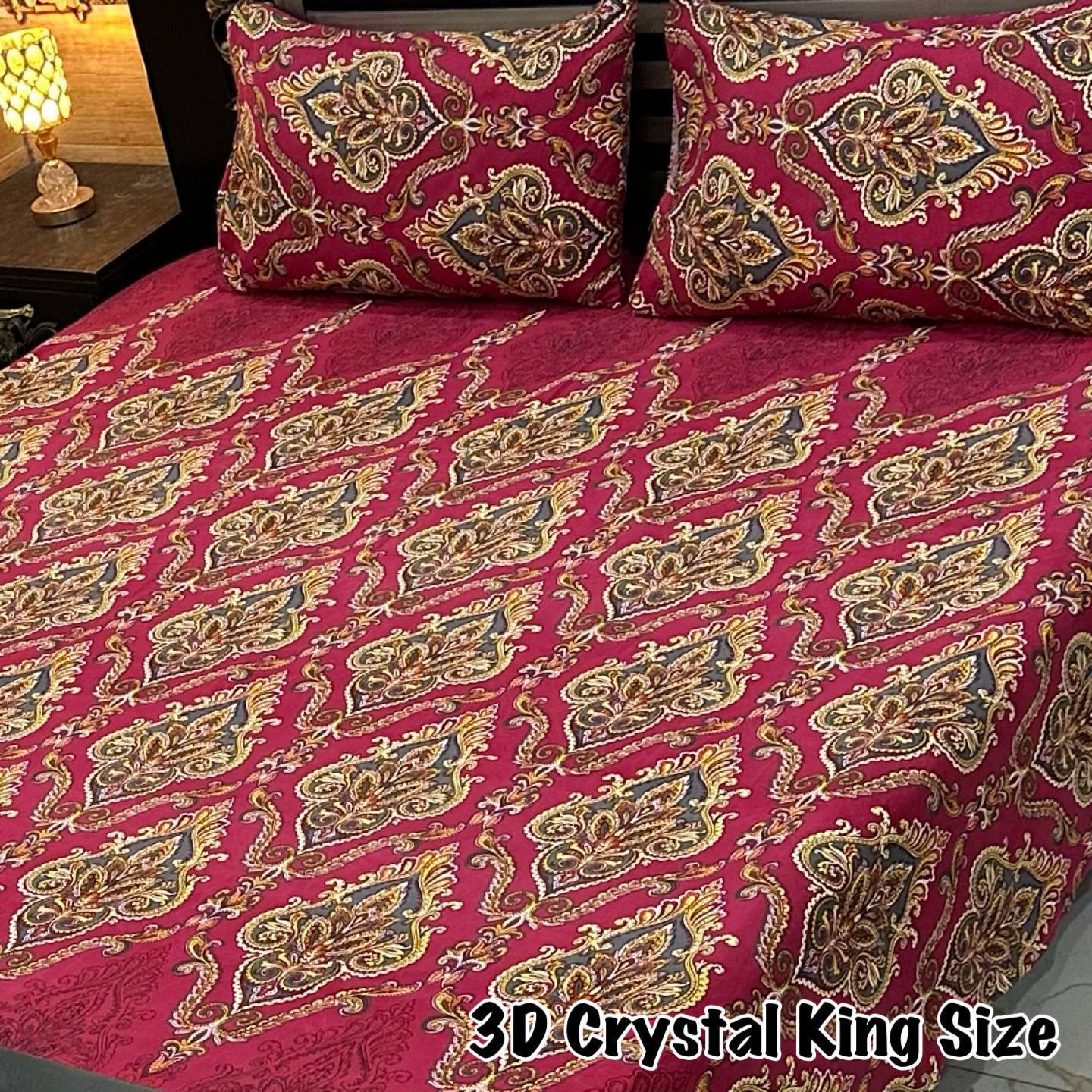 3D-Crystal cotton Bedsheets