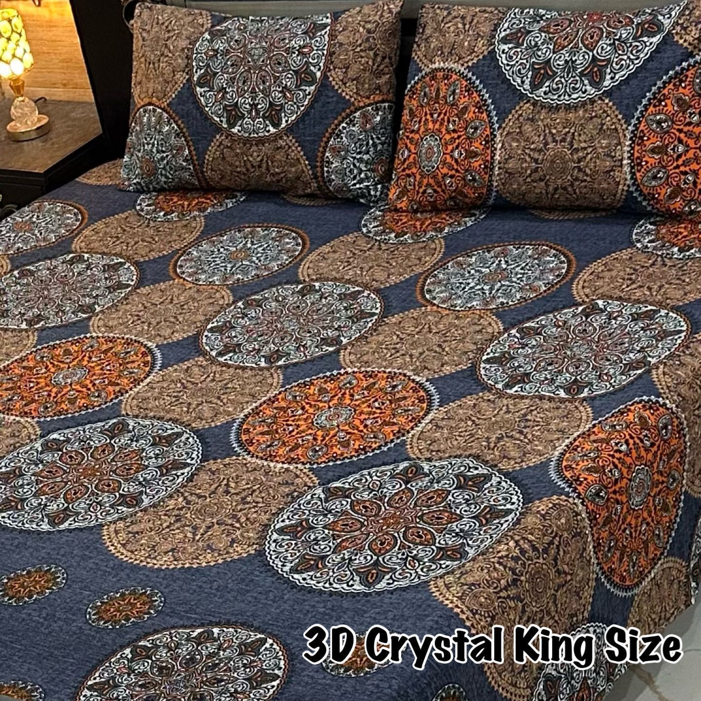 3D-Crystal cotton Bedsheets