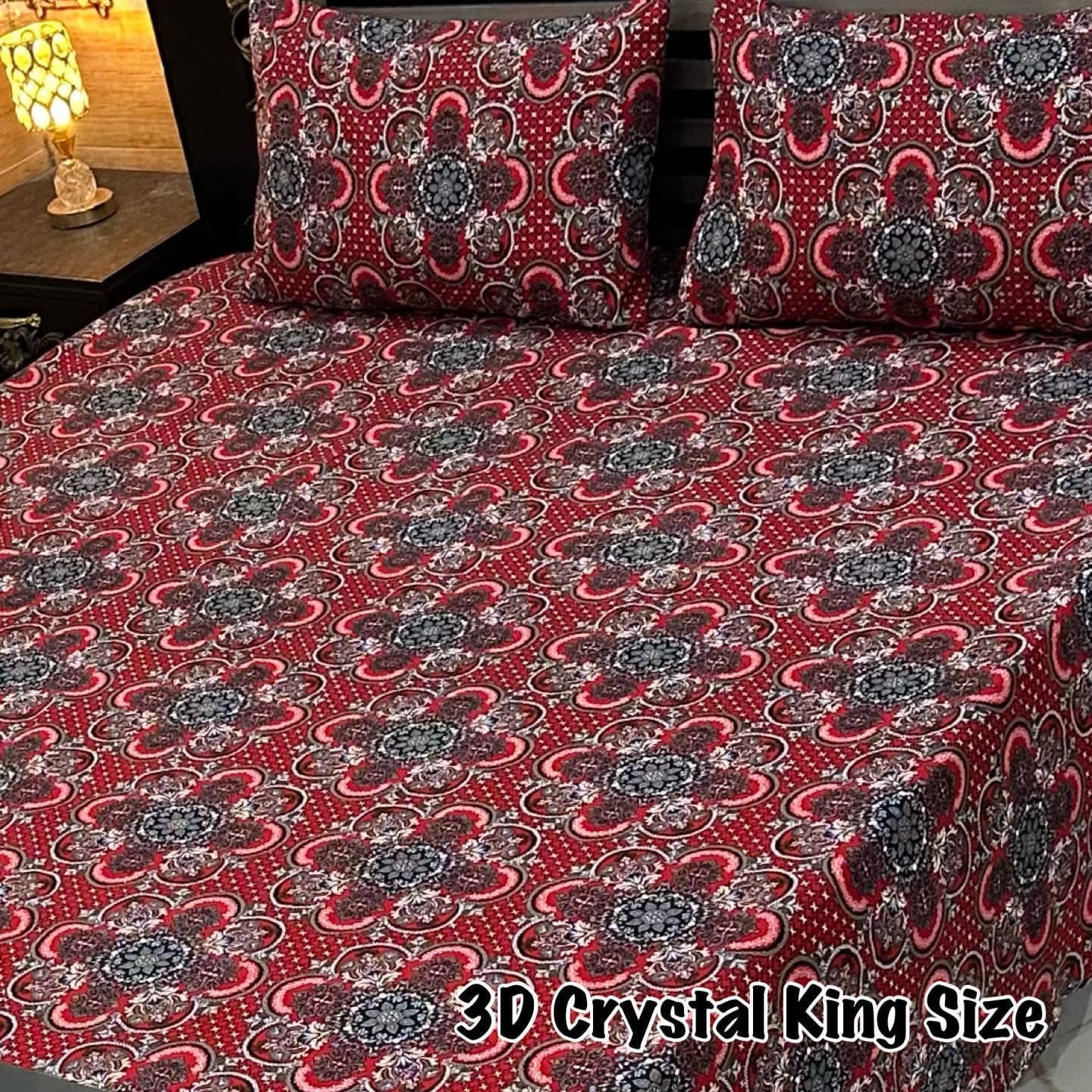 3D-Crystal cotton Bedsheets