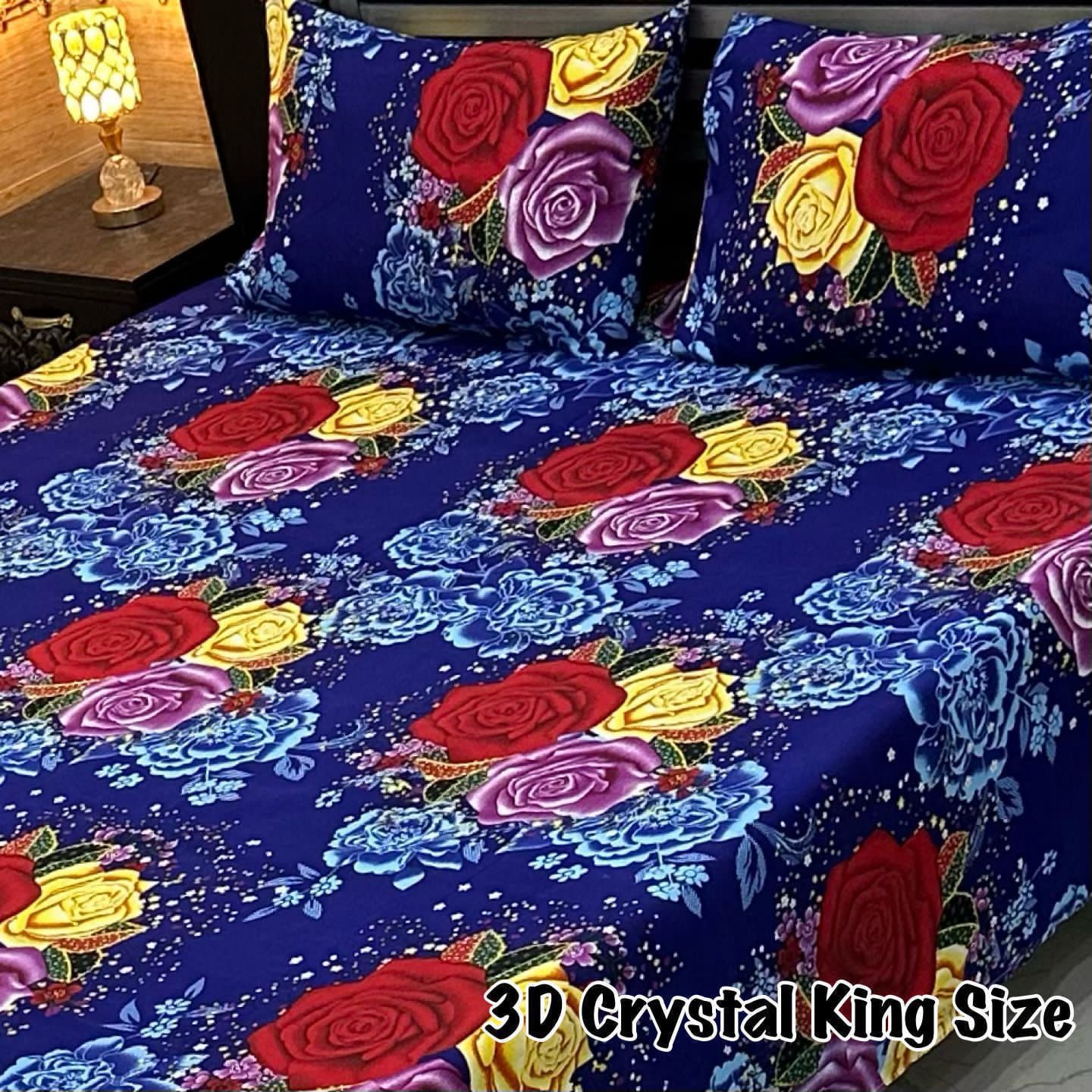 3D-Crystal cotton Bedsheets
