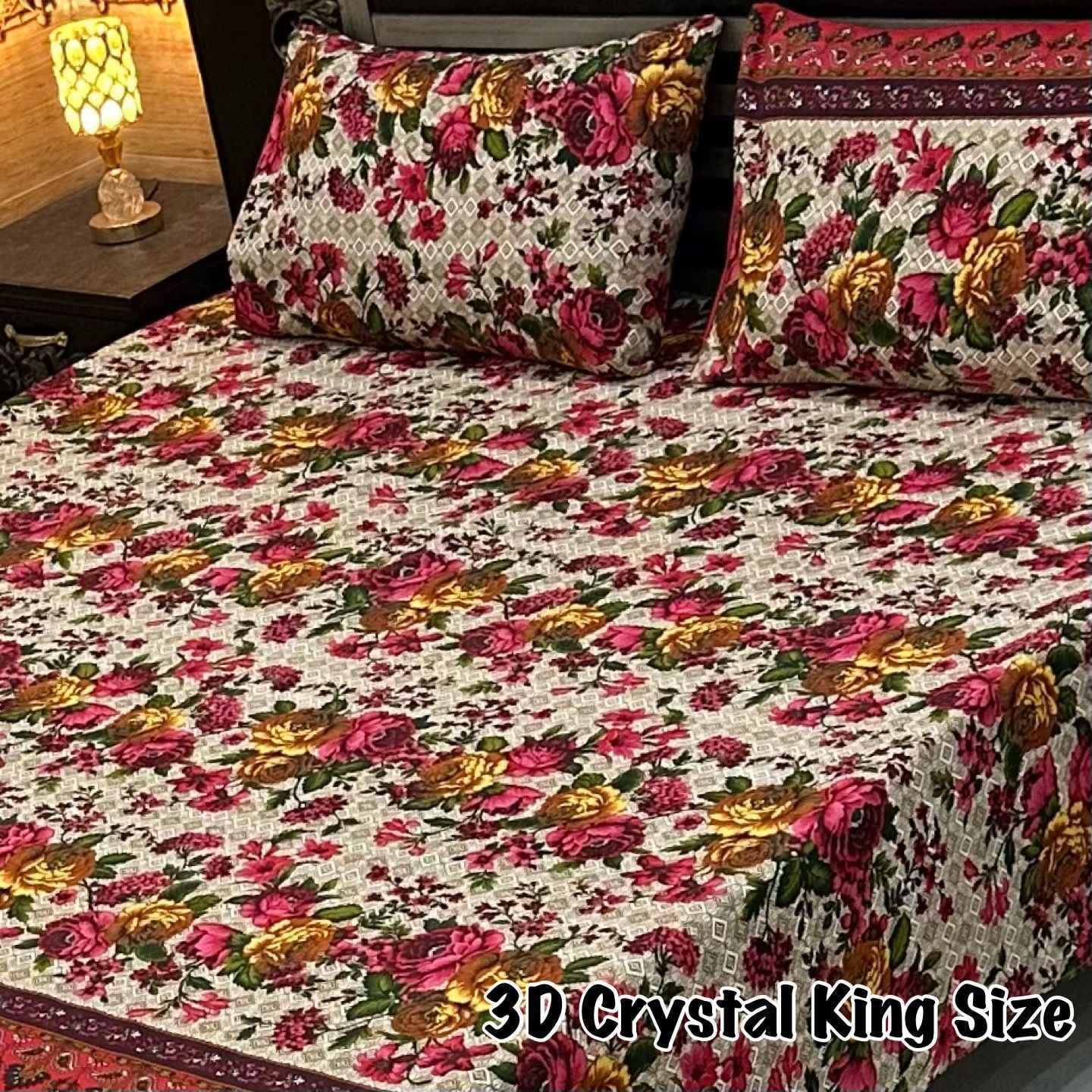 3D-Crystal cotton Bedsheets