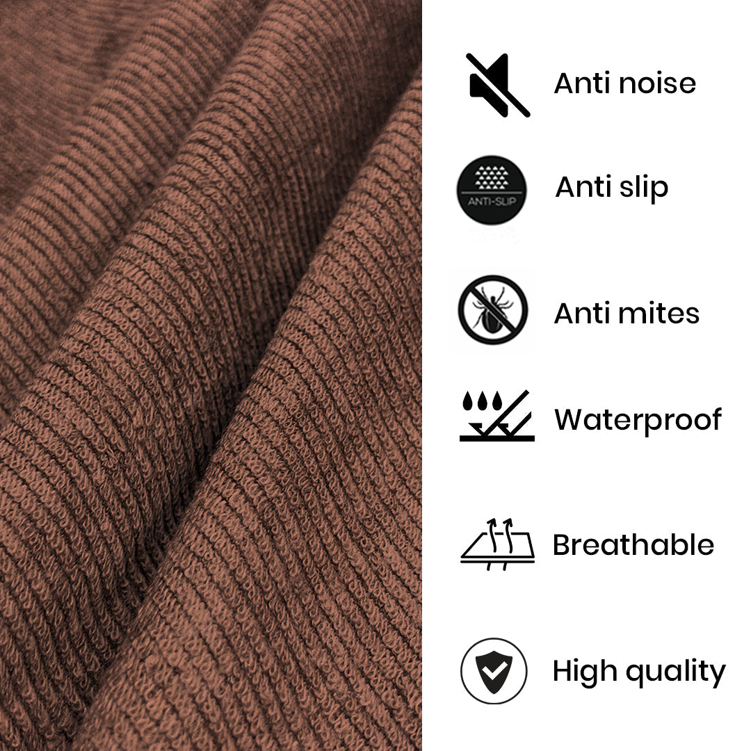 King Waterproof Mattress Cover Brown