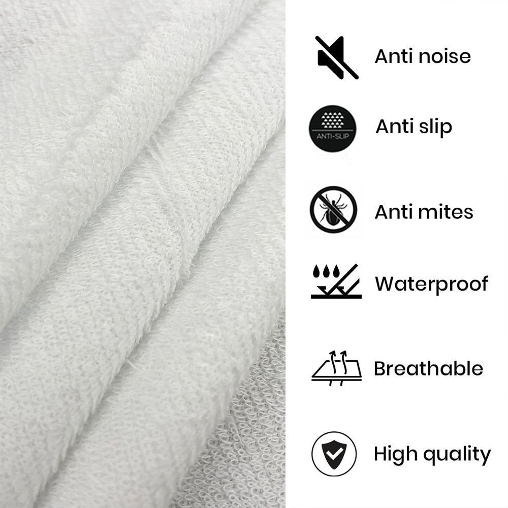 Single Waterproof Mattress Cover White