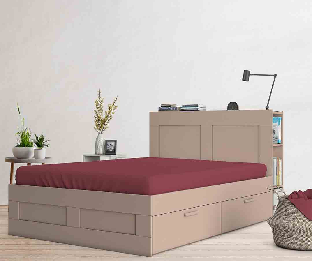 Single Waterproof Mattress Cover Mahroon