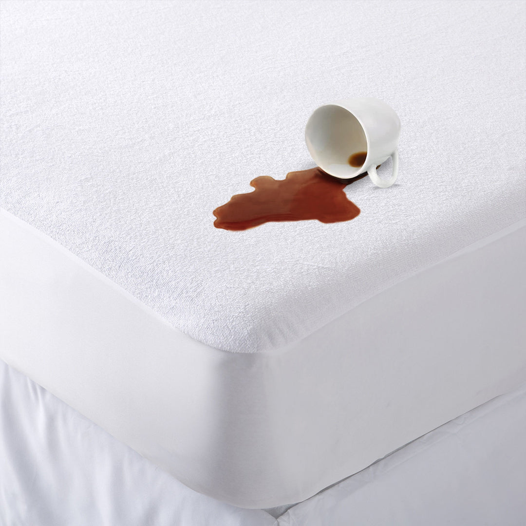 Single Waterproof Mattress Cover White