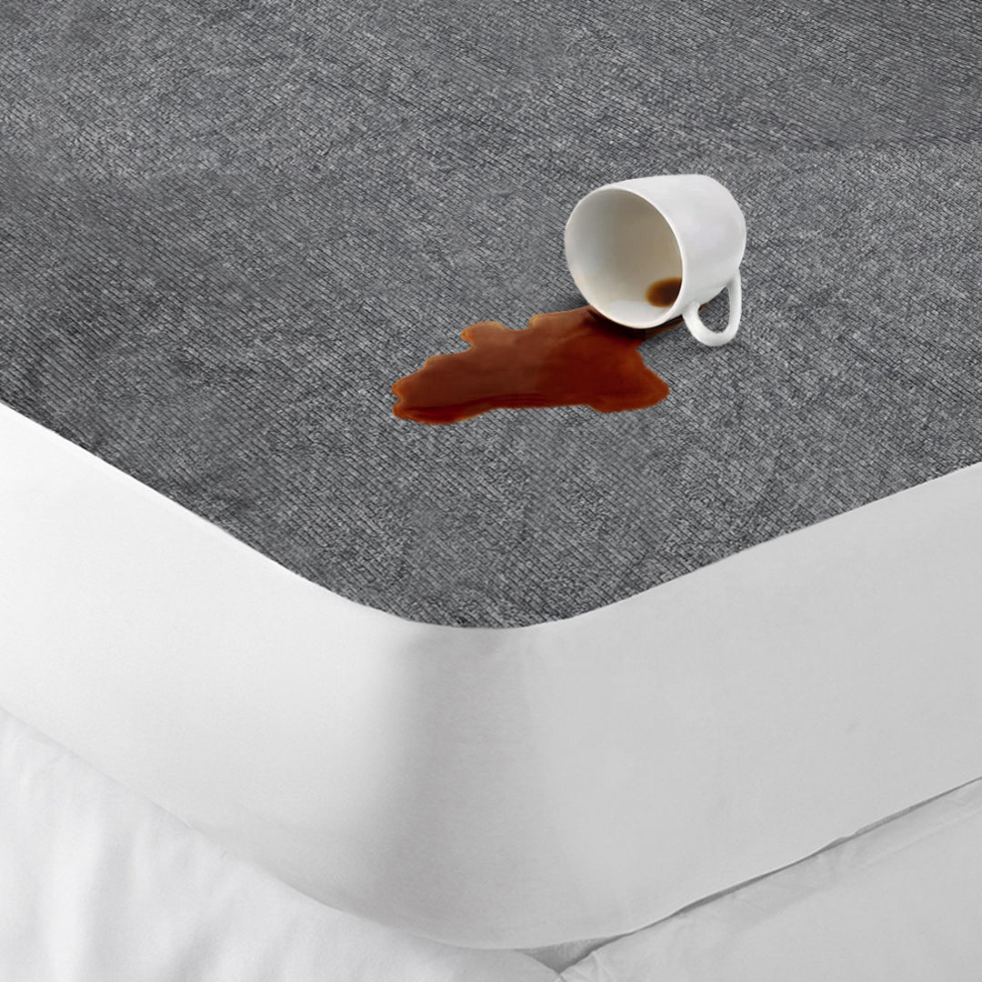 Single Waterproof Mattress Cover Gray