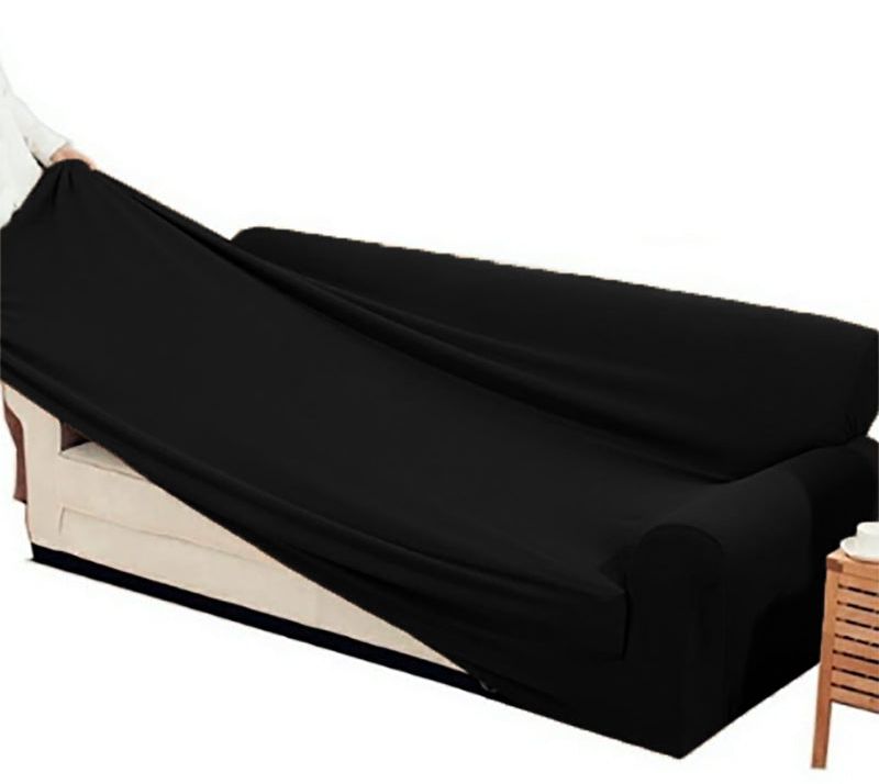 Lycra Jersey Sofa Cover Black
