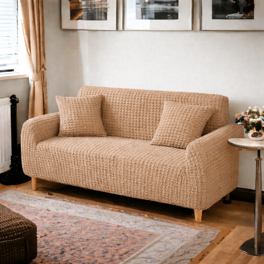 Fitted Style Bubble Stuff Sofa Cover Skin Golden