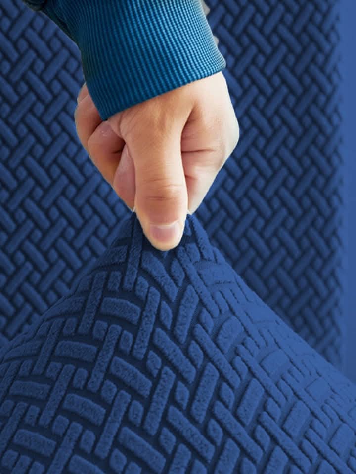 Stripe Jacquard, China Mazed Sofa Cover Blue