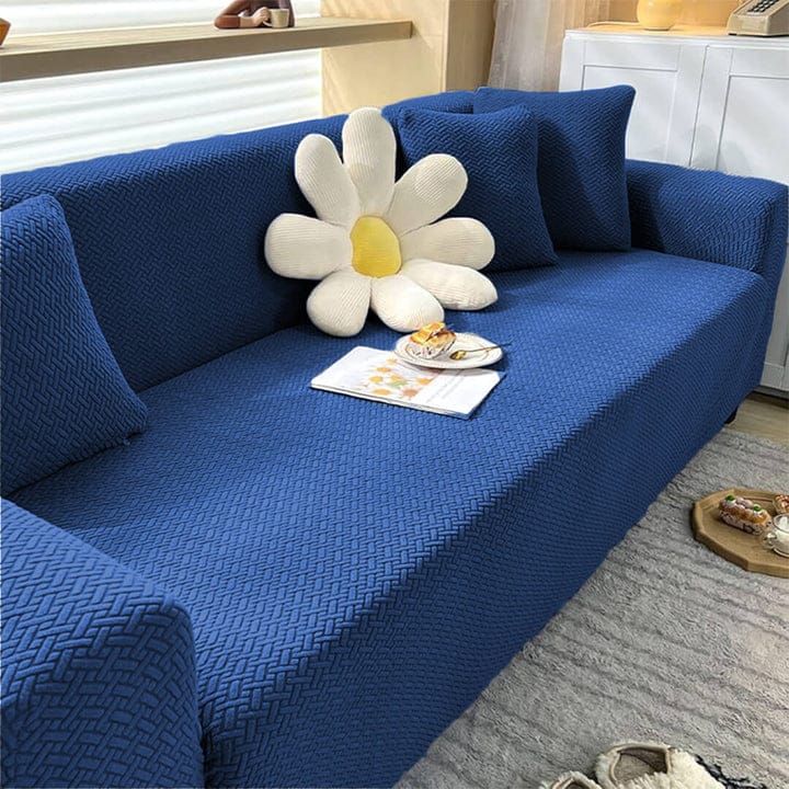 Stripe Jacquard, China Mazed Sofa Cover Blue