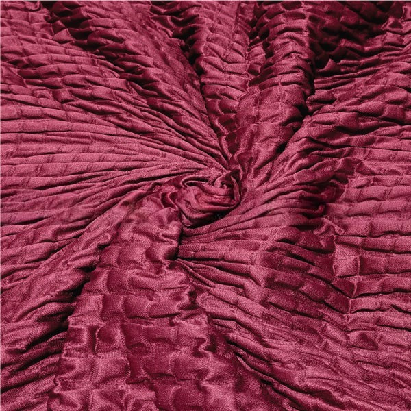Turkish Style Bubble Sofa Cover Maroon