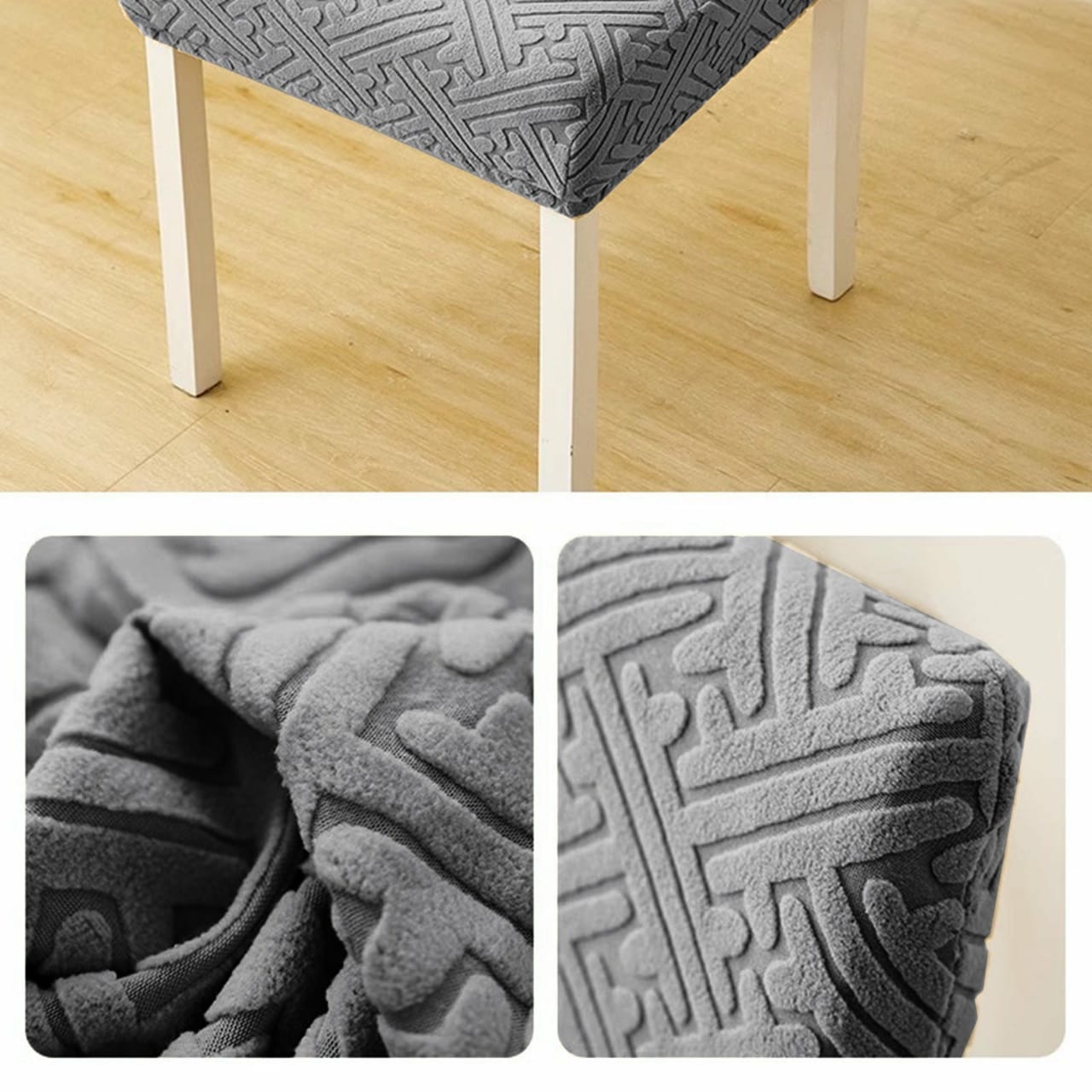 China Mazed Chair Cover Gray