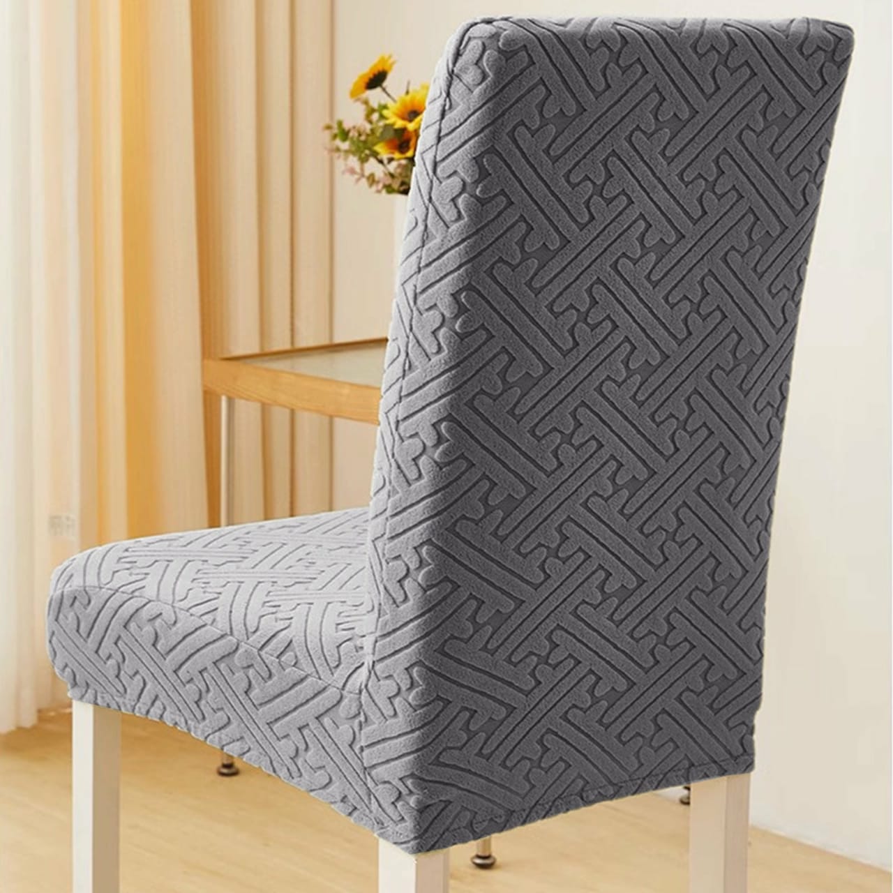 China Mazed Chair Cover Gray