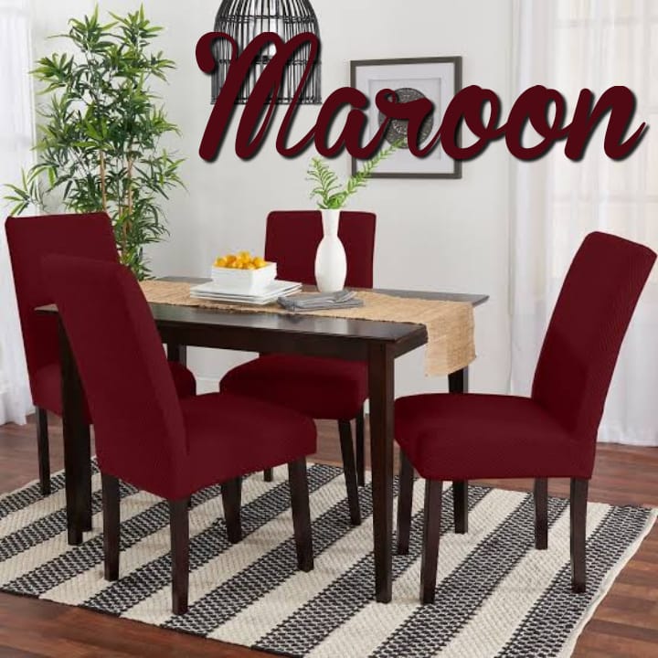 Fitted Jersey Chair Cover Maroon