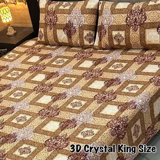 3D-Crystal cotton Bedsheets
