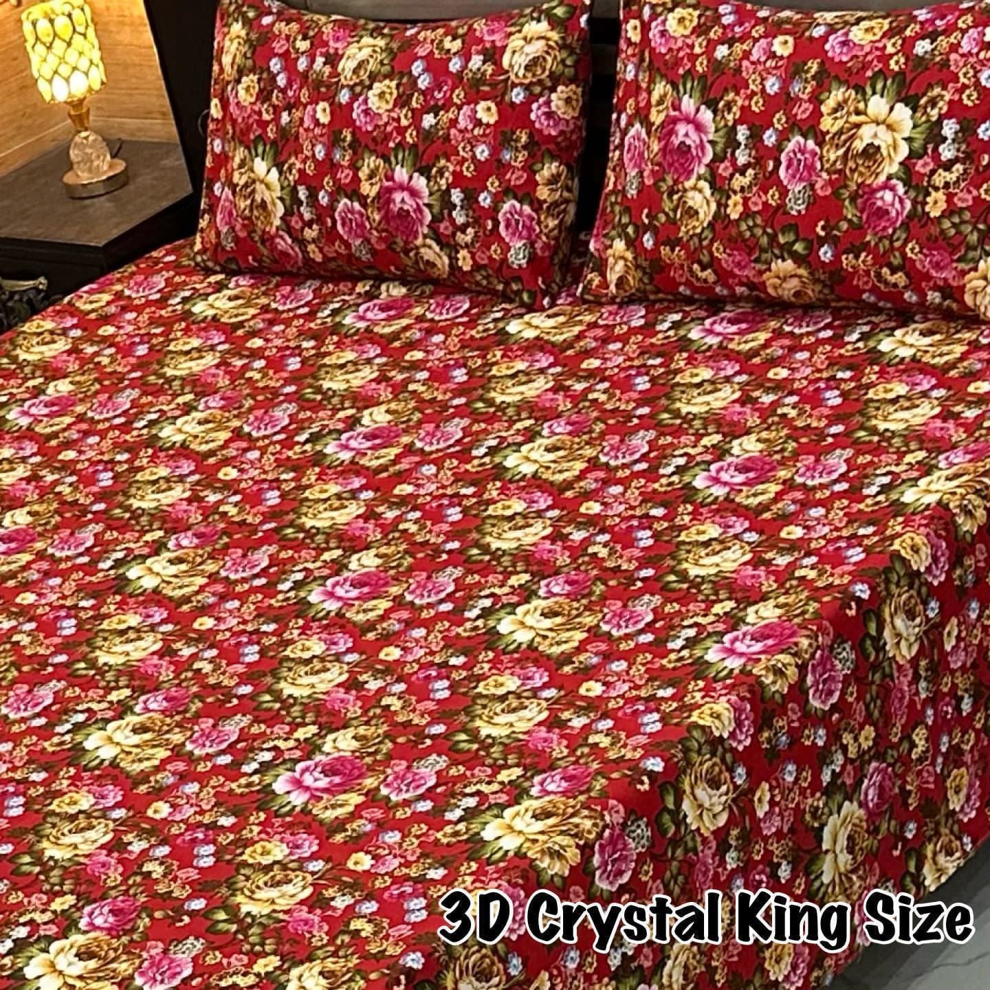 3D-Crystal cotton Bedsheets