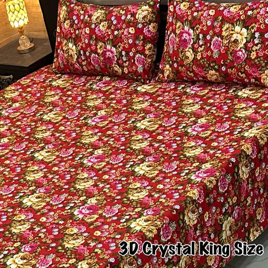 3D-Crystal cotton Bedsheets