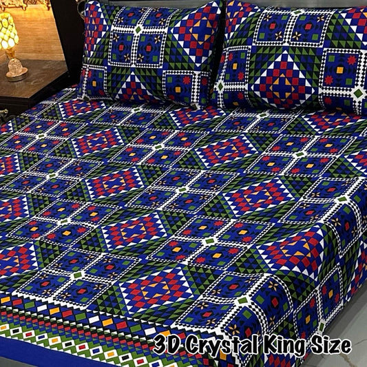 3D-Crystal cotton Bedsheets
