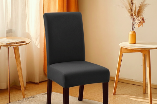 Fitted Jersey Chair Cover Dark Gray