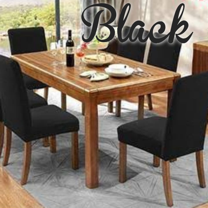 Fitted Jersey Chair Cover Black