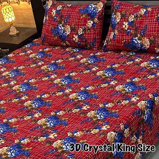 3D-Crystal cotton Bedsheets