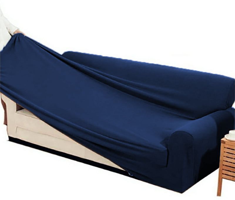 Lycra Jersey Sofa Cover Navy Blue