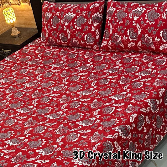 3D-Crystal cotton Bedsheets