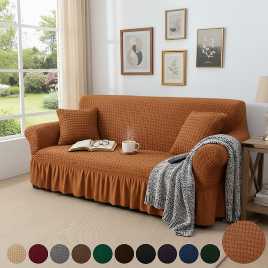 Turkish Style Bubble Sofa Cover Copper