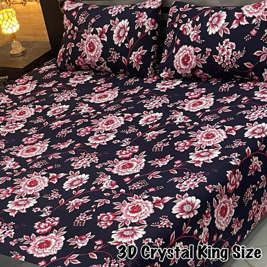 3D-Crystal cotton Bedsheets