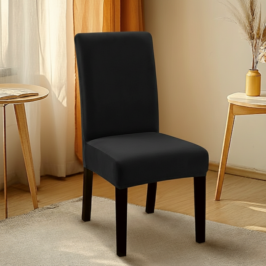 Fitted Jersey Chair Cover Black