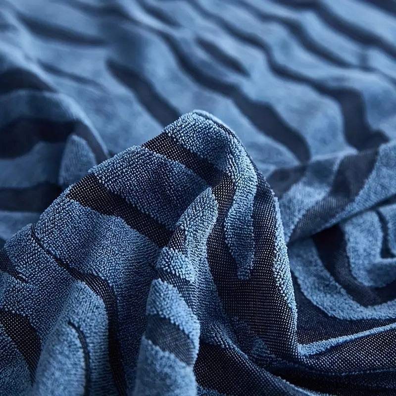 Zebra Sofa Cover Navy Blue
