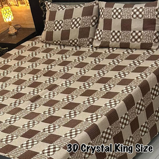 3D-Crystal cotton Bedsheets