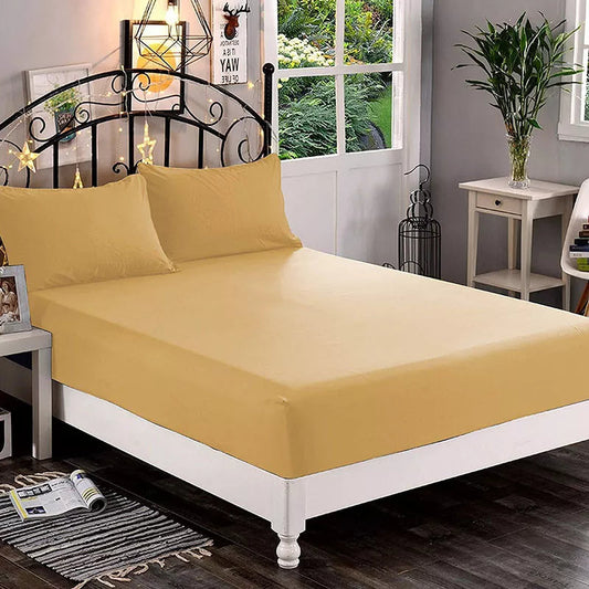 Jersey Fitted Sheet - 100% Cotton Stretchable Bed Sheet -Skin