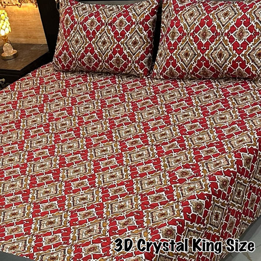 3D-Crystal cotton Bedsheets