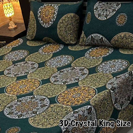 3D-Crystal cotton Bedsheets