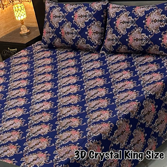 3D-Crystal cotton Bedsheets