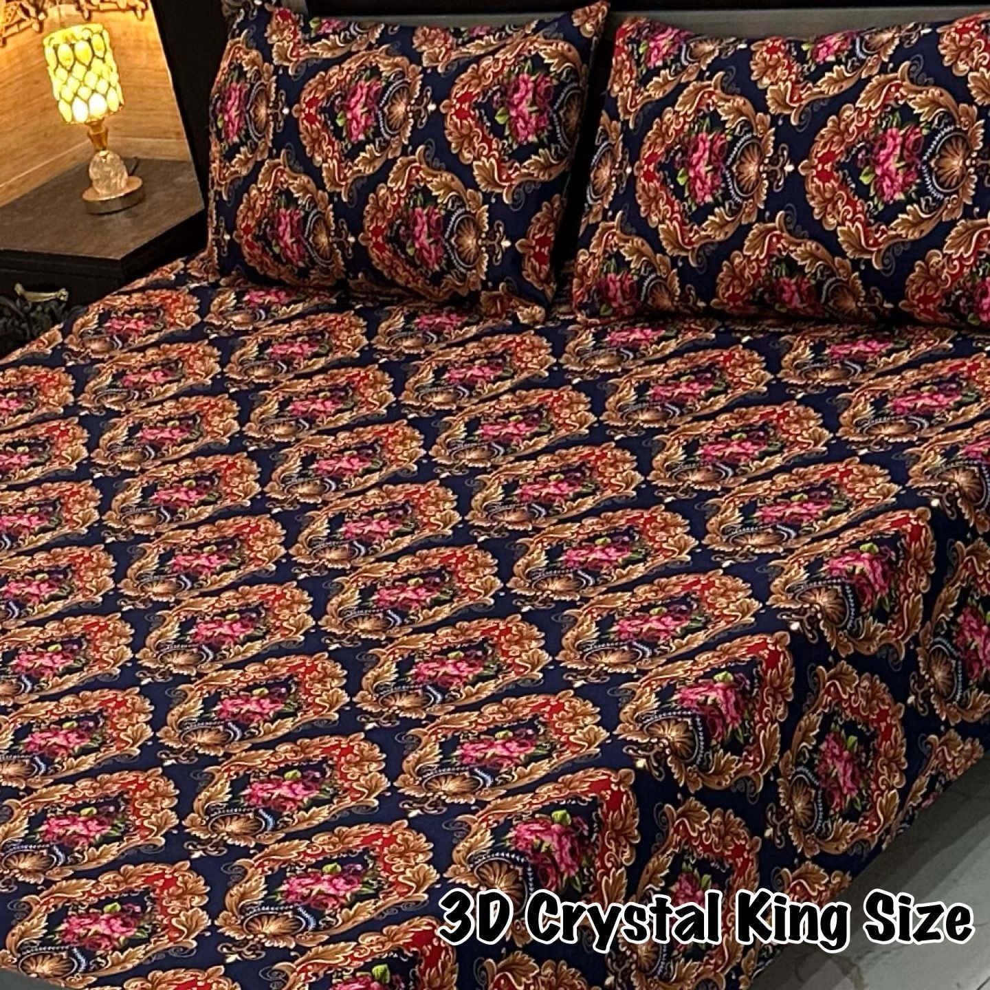3D-Crystal cotton Bedsheets