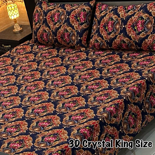 3D-Crystal cotton Bedsheets