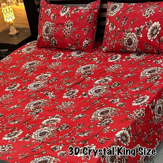 3D-Crystal cotton Bedsheets