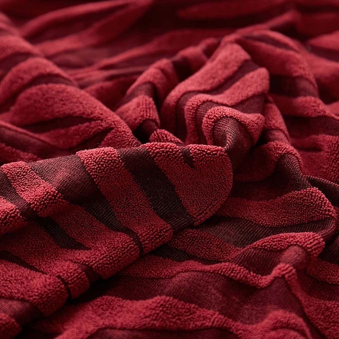 Zebra Sofa Cover Maroon