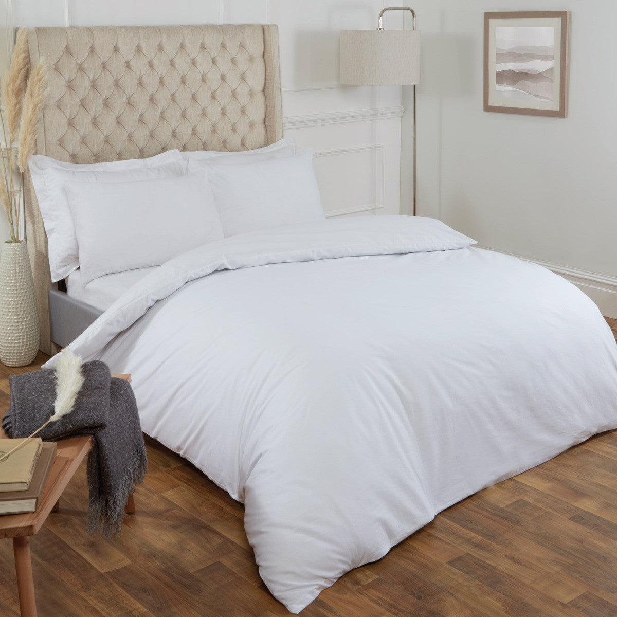 Duvet Cover, White - King Size