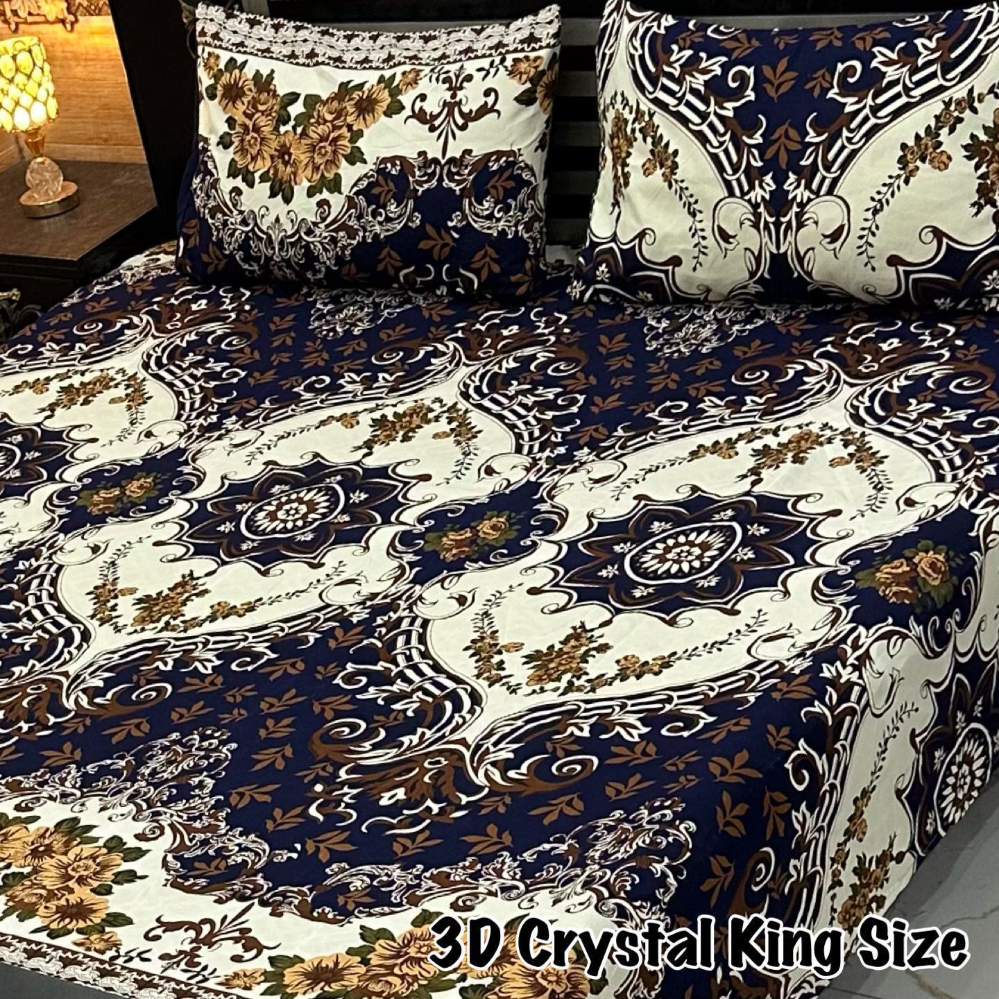 3D-Crystal cotton Bedsheets