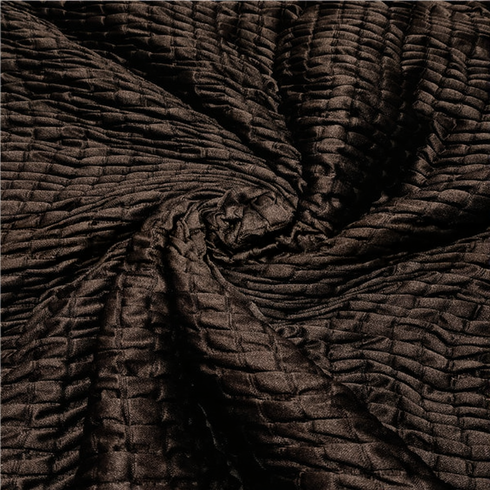 Fitted Style Bubble Stuff Sofa Cover Brown