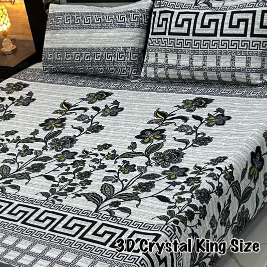 3D-Crystal cotton Bedsheets