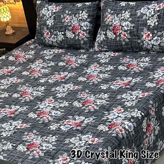 3D-Crystal cotton Bedsheets